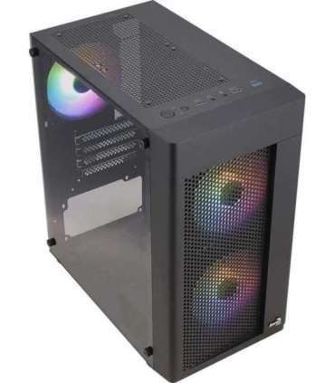 Aerocool HEXFORMBKV2 Micro ATX PC Case 3 Fans FRGB Black