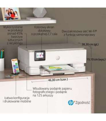 HP ENVY Inspire 7220e Wireless All-in-One Color Printer, Instant Ink Copier, Scanner