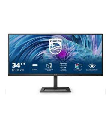 Philips Monitor 346E2LAE 34 " VA WQHD 21:9 100 Hz 4 ms 3440 x 1440 300 cd/m² HDMI ports quantity