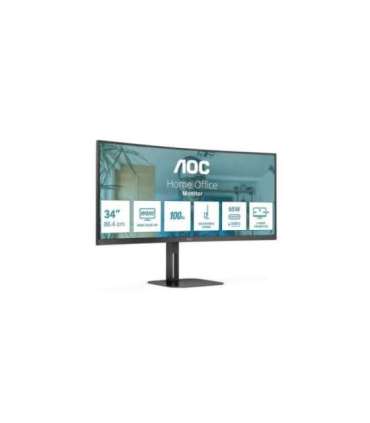 AOC Curved Monitor CU34V5C/BK 34 " VA WQHD 21:9 100 Hz 4 ms 3440 x 1440 300 cd/m² HDMI ports