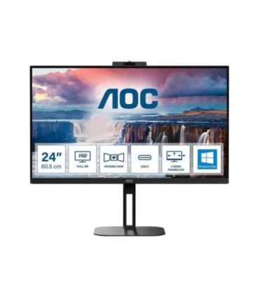 AOC USB-C Monitor with Webcam 24V5CW/BK 23.8 " IPS FHD 16:9 75 Hz 1 ms 1920 x 1080 300 cd/m² HDMI