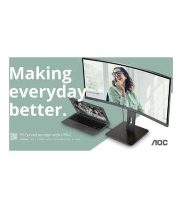 AOC CU34P3CV 34 " VA 21:9 100 Hz 4 ms 3440 x 1440 pixels HDMI ports quantity 1