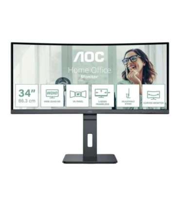 AOC CU34P3CV 34 " VA 21:9 100 Hz 4 ms 3440 x 1440 pixels HDMI ports quantity 1