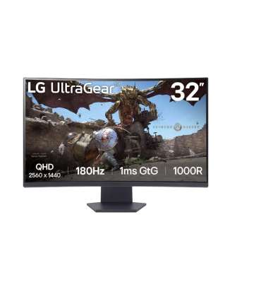 LG 32GS60QC-B 32 " VA QHD 16:9 180 Hz 1 ms 2560 x 1440 pixels 300 cd/m² HDMI ports quantity 2