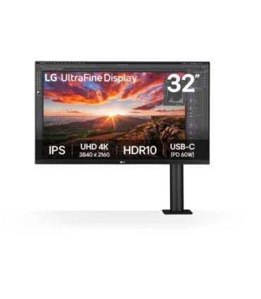 LG 32UN880K-B 32 " IPS 16:9 60 Hz 5 ms 3840 x 2160 pixels 350 cd/m² HDMI ports quantity 2