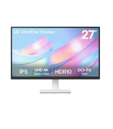 LG 27US500-W 27 " IPS 16:9 60 Hz 5 ms 3840 x 2160 pixels 240 cd/m² HDMI ports quantity 2