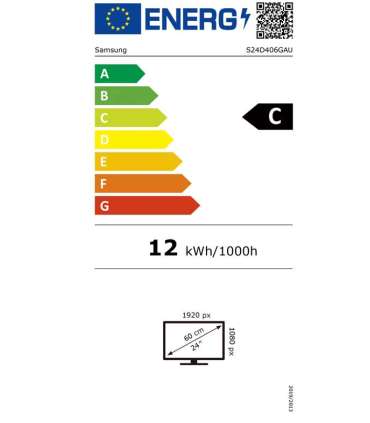 Samsung LS24D406GAUXEN 24 " IPS FHD 16:9 100 Hz 5 ms 1920 x 1080 pixels 250 cd/m² HDMI ports quantity