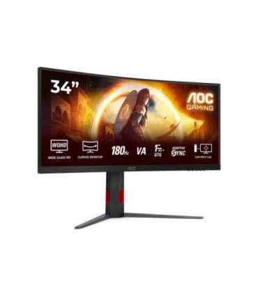 AOC CU34G4 34 " Fast VA UWQHD 21:9 180 Hz 1 ms 3440 x 1440 pixels 300 cd/m² HDMI ports quantity 2 |