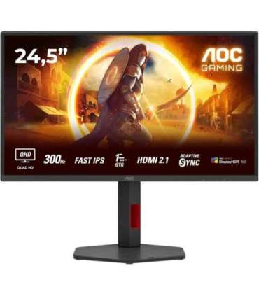 AOC Q25G4SR 24.5 " Fast IPS QHD 16:9 300 Hz 1 ms 2560 x 1440 pixels 400 cd/m² HDMI ports quantity 2 |
