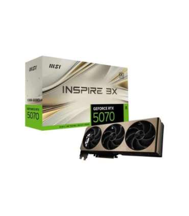 MSI GeForce RTX 5070 12G INSPIRE 3X OC NVIDIA 12 GB GeForce RTX 5070 GDDR7 HDMI ports quantity 1 PCI Express
