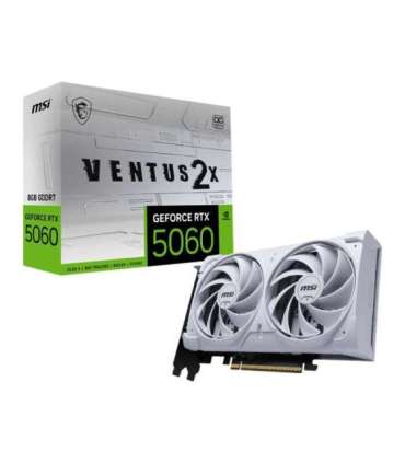 MSI GeForce RTX 5060 8G VENTUS 2X OC WHITE NVIDIA 8 GB GeForce RTX 5060 GDDR7 HDMI ports quantity 1 PCI