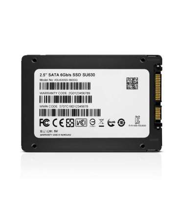 ADATA Ultimate SU630 3D NAND SSD 960 GB SSD form factor 2.5” Solid-state drive interface SATA Read speed 520