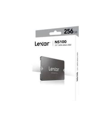 Lexar NS100 256 GB SSD form factor 2.5" Solid-state drive interface SATA III Read speed 520 MB/s Write speed