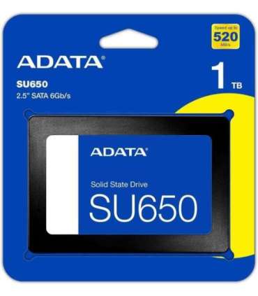 ADATA Ultimate SU650 1000 GB SSD form factor 2.5" Solid-state drive interface SATA 6Gb/s Read speed 520 MB/s |