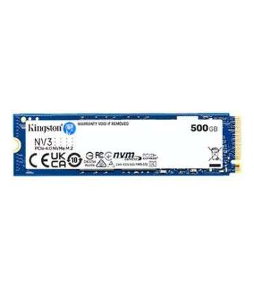 Kingston SSD NV3 500 GB SSD form factor M.2 2280 Solid-state drive interface PCIe NVMe Gen 4.0 (x4) Read speed
