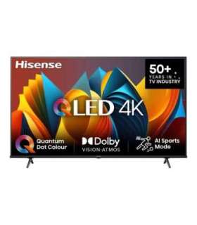 Hisense QLED Smart TV 65E7NQ 65" Smart TV VIDAA OS UHD Black