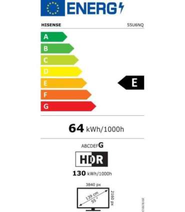 Hisense Mini LED Smart TV 55U6NQ 55" Smart TV VIDAA OS UHD Black