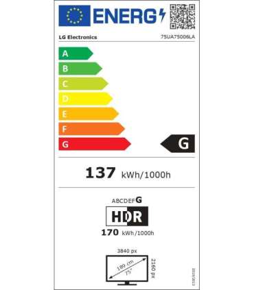LG TV 75UA75006LA 75 Smart TV webOS 25 4K UHD