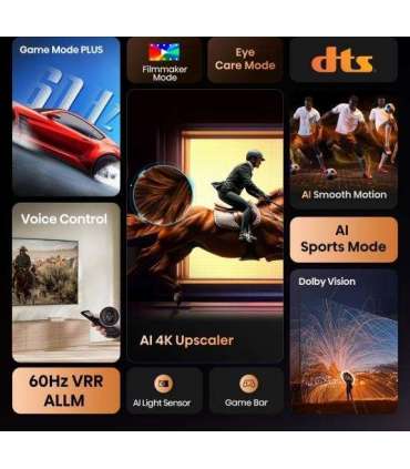 Hisense UHD Smart TV 43A6Q 43" Smart TV VIDAA OS UHD Black