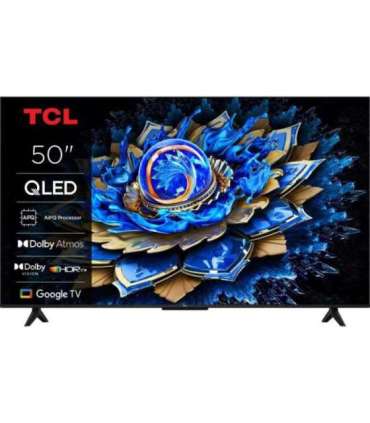 TCL 4K QLED TV 50T69C 50 Smart TV Google TV UHD Black