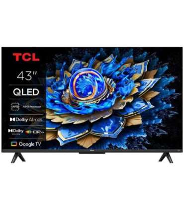 TCL 4K QLED TV 43T69C 43 Smart TV Google TV UHD Black