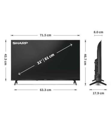 Sharp 32HF3265E 32 Smart TV Google TV