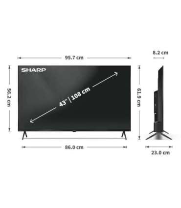 Sharp 43HL4265E 43 Smart TV Google TV UHD Black