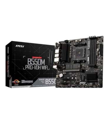 MSI B550M PRO-VDH WIFI Processor family AMD Processor socket AM4 DDR4 Memory slots 4 Chipset AMD B Micro
