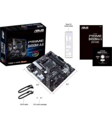 Asus PRIME B450M-A II Processor family AMD Processor socket AM4 DDR4 Memory slots 4 Number of SATA