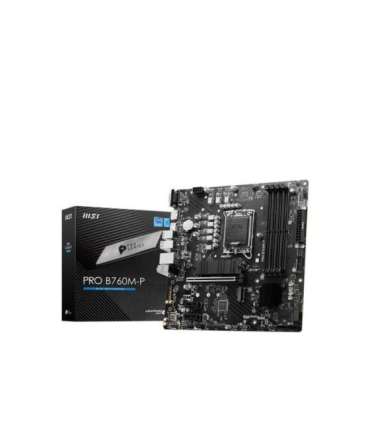 MSI PRO B760M-P Processor family Intel Processor socket  LGA1700 DDR5 DIMM Memory slots 4 Supported hard