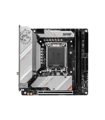 MSI MPG B760I EDGE WIFI Processor family Intel Processor socket  LGA1700 DDR5 DIMM Memory slots 2 Supported