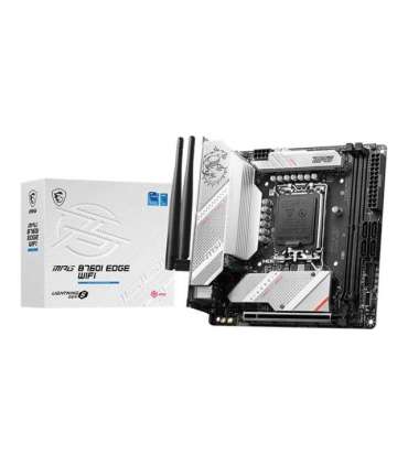 MSI MPG B760I EDGE WIFI Processor family Intel Processor socket  LGA1700 DDR5 DIMM Memory slots 2 Supported