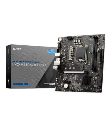 MSI PRO H610M-G Processor family Intel Processor socket LGA1700 DDR5 Supported hard disk drive interfaces