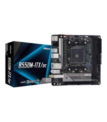 ASRock B550M-ITX/AC Processor family AMD Processor socket AM4 DDR4 Supported hard disk drive interfaces SATA,