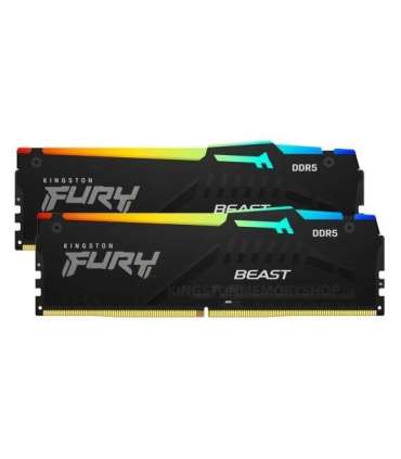 Kingston Fury Beast RGB 32 Kit (16GBx2) GB DDR5 5600 MHz PC/server Registered No ECC No