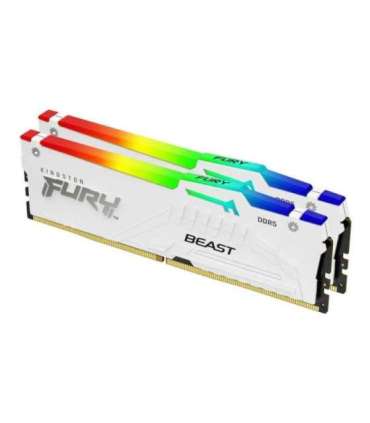 Kingston KF560C30BWEAK2-32 32GB 6000MT/s DDR5 CL30 DIMM (Kit of 2) FURY Beast White RGB EXPO Kingston