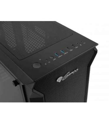 GENESIS IRID 505 ARGB Pc case, Midi tower, 2xUSB 3.0, 2xUSB 2.0, 2x Jack, Black Genesis
