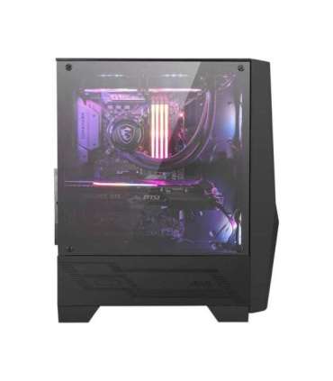 MSI MAG FORGE 100R PC Case, Mid-Tower, USB 3.2, Black MSI MSI MAG FORGE 100R Black ATX Power supply included