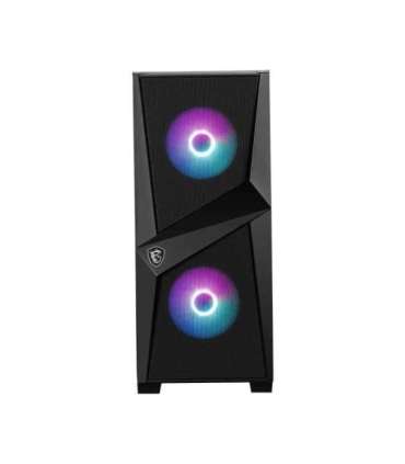 MSI MAG FORGE 100R PC Case, Mid-Tower, USB 3.2, Black MSI MSI MAG FORGE 100R Black ATX Power supply included