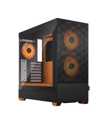 Fractal Design Pop Air RGB Side window Orange Core TG Clear Tint ATX, mATX, Mini ITX Power supply included No