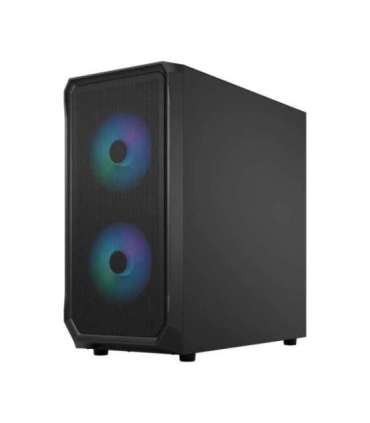 Fractal Design Focus 2 Side window RGB Black TG Clear Tint Midi Tower Power supply included No ATX