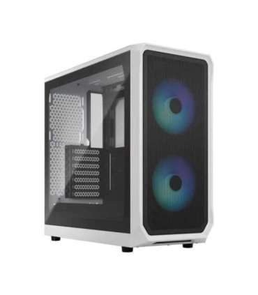Fractal Design Focus 2 Side window RGB White TG Clear Tint Midi Tower Power supply included No ATX