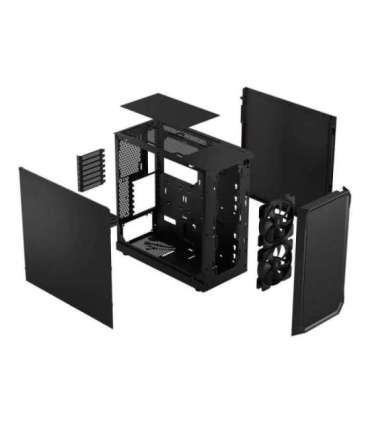 Fractal Design Focus 2 Side window Black Solid Midi Tower Power supply included No ATX