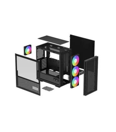 Deepcool MID TOWER CASE CH560 Digital Side window Black Mid-Tower Power supply included No ATX PS2