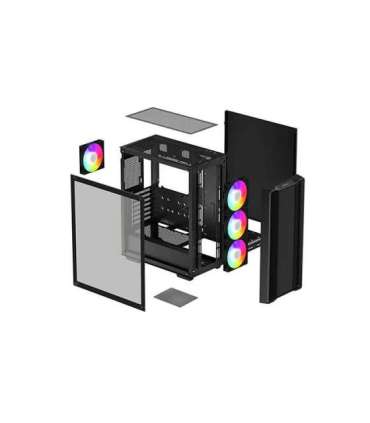 Deepcool CC560 ARGB V2 Black Mid Tower Power supply included No ATX PS2