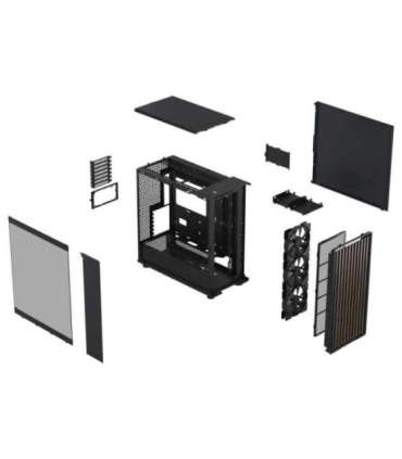 Fractal Design North XL Charcoal Black TG Dark ATX Power supply included No
