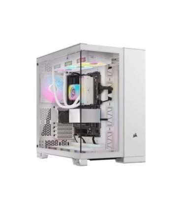 Corsair Dual Chamber PC Case iCUE LINK 6500X RGB White Mid Tower Power supply included No ATX