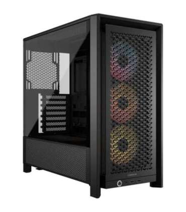 Corsair PC Case Frame 4000D RS ARGB Modular Black Mid-Tower Power supply included No
