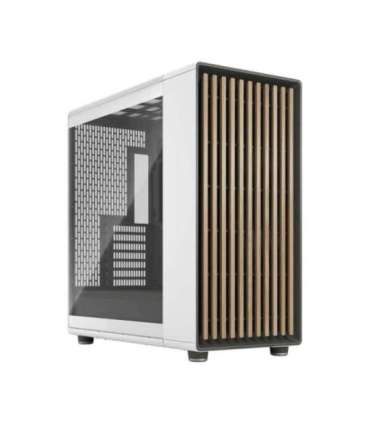 Fractal Design Computer Case North XL Chalk White TG Clear ATX Power supply included No