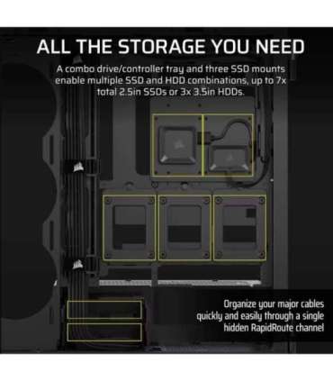 Corsair PC Case iCUE LINK 5000T LX RGB Black Mid-Tower Power supply included No